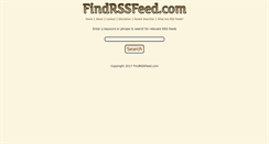 Desktop Screenshot of findrssfeed.com