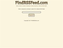 Tablet Screenshot of findrssfeed.com